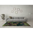 thumbnail image 3 of Ahgly Company Indoor Rectangle Oriental Turquoise Blue Modern Area Rugs, 5' x 7', 3 of 4