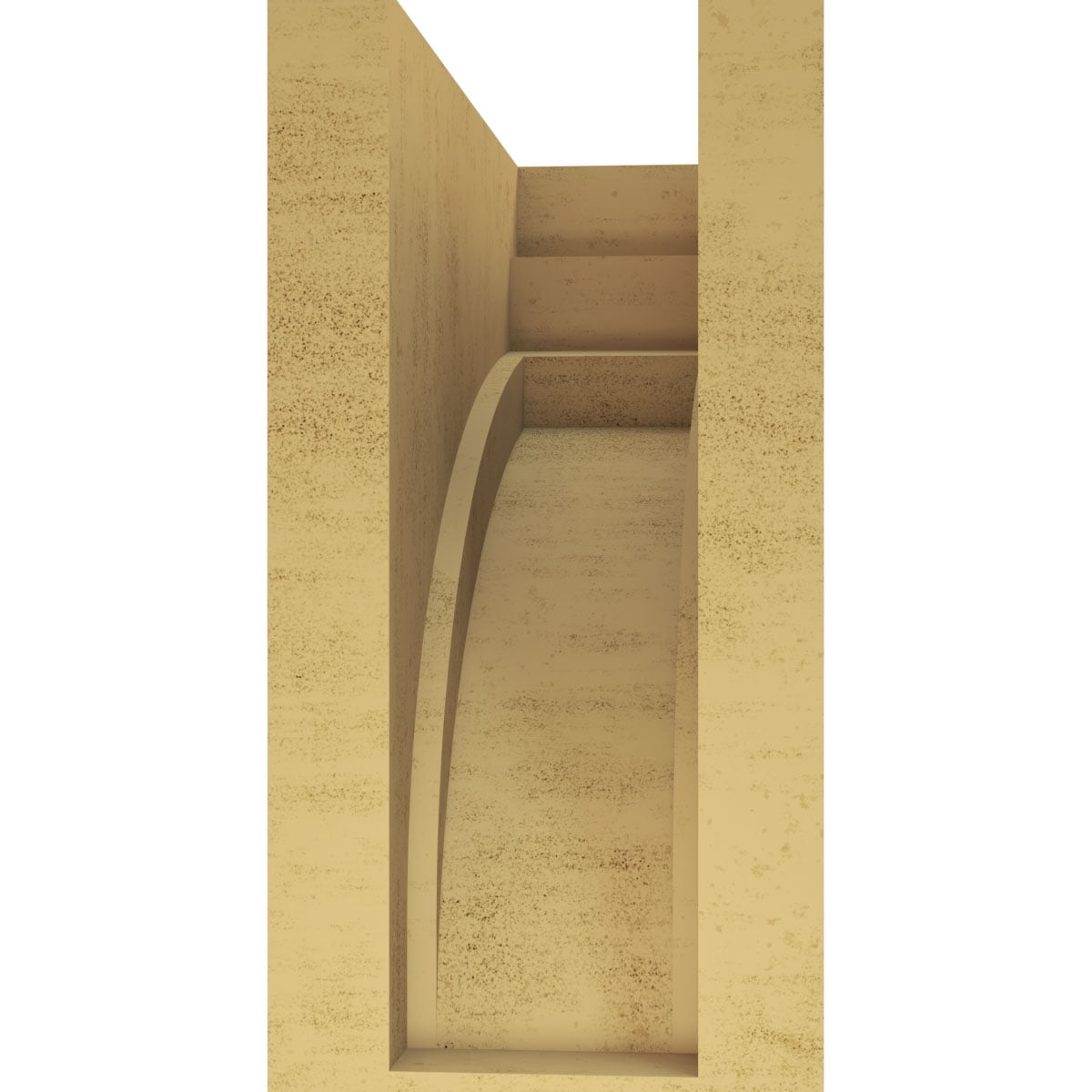 9"W x 18"D x 18"H Classic Rockford Rough Cedar Woodgrain TimberThane Corbel, Primed Tan