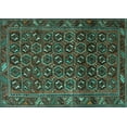 thumbnail image 1 of Ahgly Company Indoor Rectangle Persian Turquoise Blue Traditional Area Rugs, 2' x 3', 1 of 4
