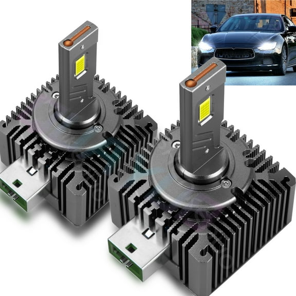 For Maserati Ghibli 2014-2018 D3S 6000K White LED Headlight High/Low Beam Bulbs