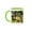 Green/White, variant on 3drose, Brazil, the Pantanal, Brown Capuchin Monkey Eating Fruit in a Tree., 11oz Mug