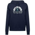 thumbnail image 2 of Women's Levelwear Navy Seattle Mariners Adorn Banner Arch Hoodie, 2 of 3