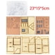 thumbnail image 2 of 1/87 de construcción DIY casa de madera montar sin montar hecho a mano 1/87 Kits de modelo de construcción para diseño de paisaje, 2 of 9