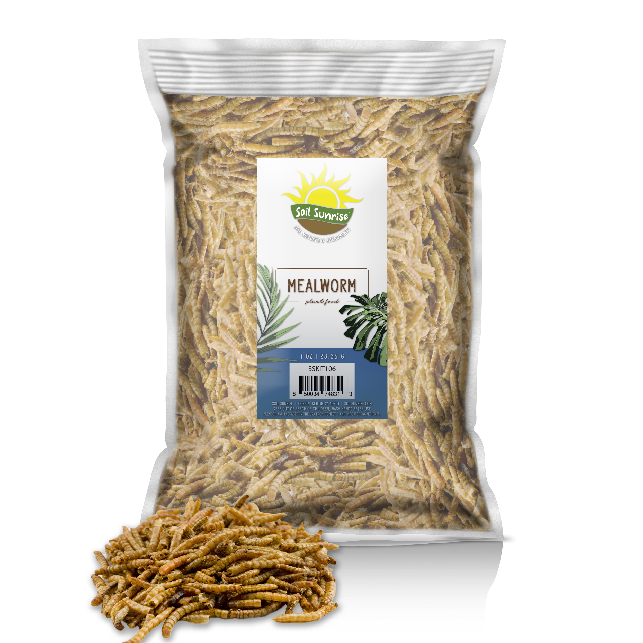Carnivorous Plant Food Dried Mealworms (1oz), for Feeding Carnivorous