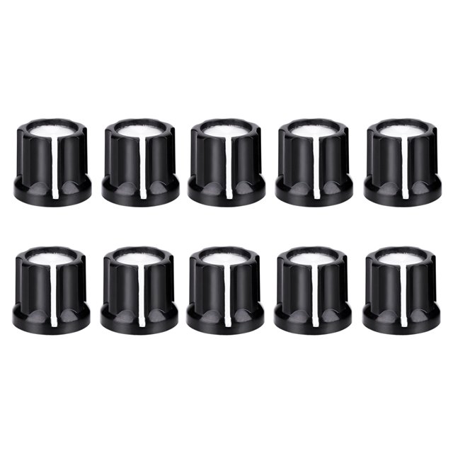 Boutons de Volume, 10 Pcs Potentiomètre de Volume pour Guitare Électrique Basse en Forme de D