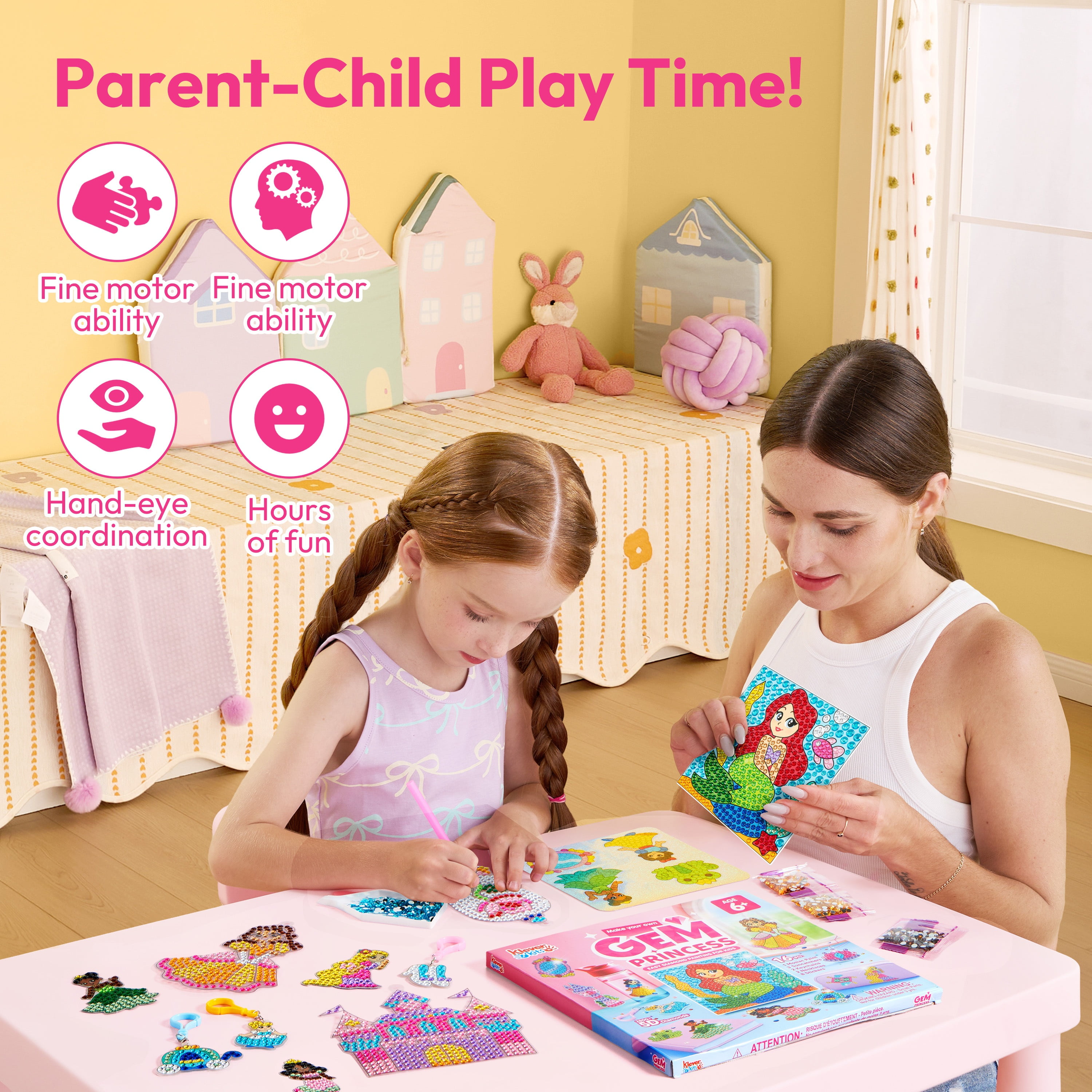 Joyfy Diamond Art Kit for Kids 16 Projects including 5D Gem
