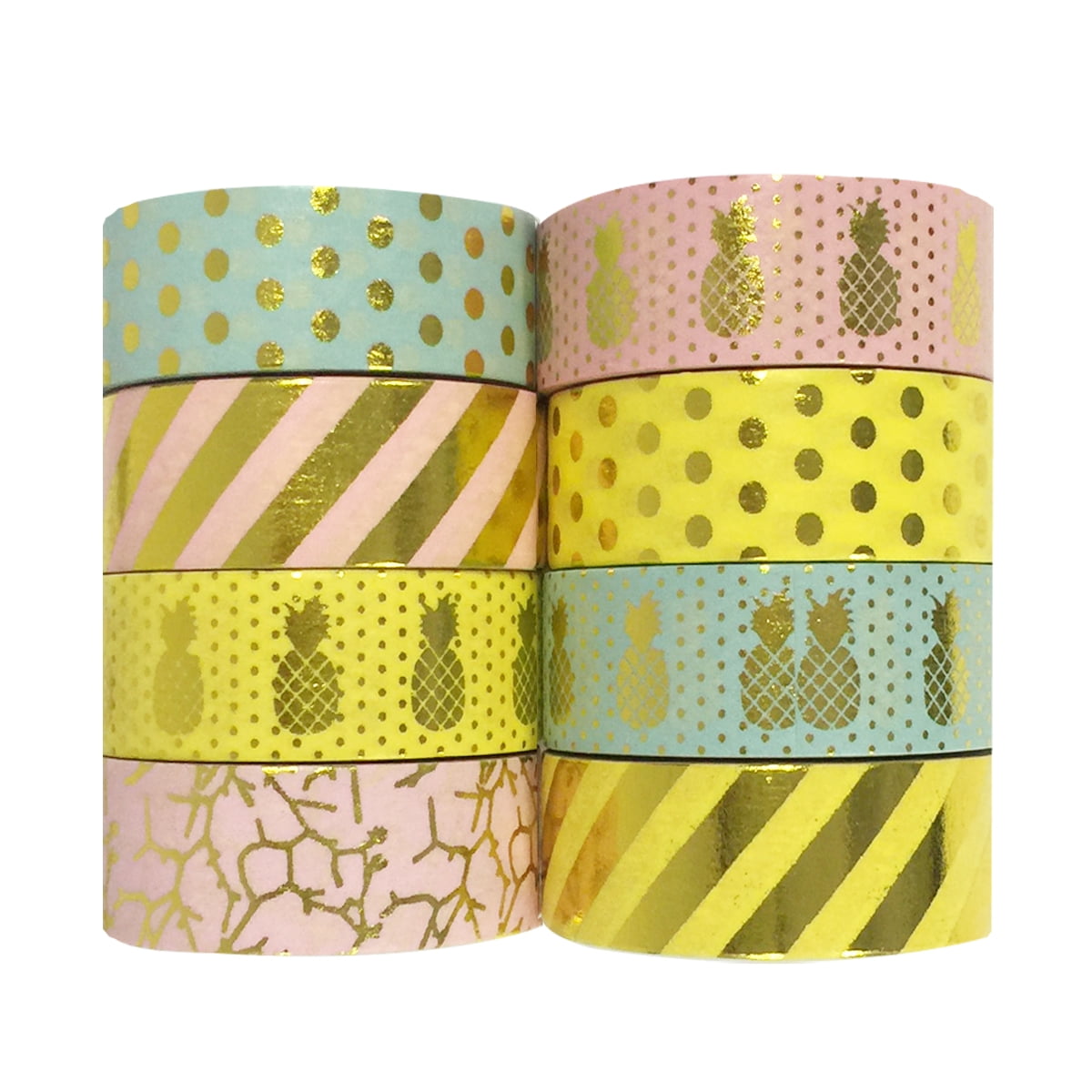 Wrapables® Metallic Foil Washi Masking Tape Collection (Set of 8), 08WPSET08