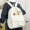 White, variant on Corduroy Zipper Backpack, One Size