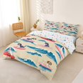 thumbnail image 2 of Homewish Cartoon Pet Dog Bedding,Ocean Wave Surfboard Duvet Cover Full,Beige,Colorful Stars Reversible,3 Pieces,1 Duvet Cover and 2 Pillowcases, 2 of 6