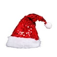 thumbnail image 2 of HomeKingdee Christmas Sequin Santa Hat - Glittery Sparkly Santa Hat for Adults - New Year Xmas Festival Party, 2 of 7