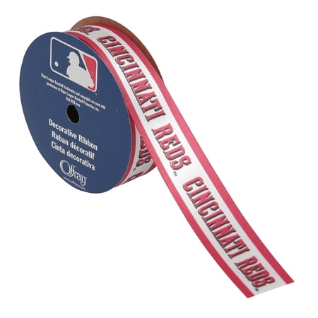 Berwick Offray 7/8 x9 MLB Cincinnati Reds Single Face Satin Ribbon