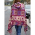 thumbnail image 2 of Capa con capucha Irfora Vintage mujer otoño Hoode Cape geométrica hebilla borla cálido bohemio capa informal Poncho Irfora Capa con capucha, 2 of 5
