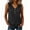 Black, variant on Hfnxid Womens Tank Top Striped Sleeveless Satin Tops Button Up V Neck Shirt Fashion Slim Work Business Shirts White XXL