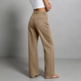 thumbnail image 7 of GUACER Womens Jeans Trendy High Waist Button Fly Stretch Classic Loose Fit Casual Straight Leg Denim Pants with Pockets, 7 of 7