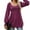 winered, variant on Womens Long Sleeve Tunic Tops 2024 Casual Puff V-Neck Pleated Flare Blouse T-Shirts with Smocked Cuffs fall clothes BLACK