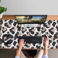 thumbnail image 4 of Long Mouse Pads for Desk,White Cow Black Spot Head Pattern Desk Mats on Top Of Desks, Desk Mouse Pad Extra Large with 3mm Non-Slip Base and Stitched Edge for Gaming,Office,Work,Home 47.3"x23.6", 4 of 6