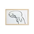 thumbnail image 1 of Humor Wall Art with Frame, Sad Guy Upset Crying Popular Rage Comic Generator Online Comedy Print, Printed Fabric Poster for Bathroom Living Room, 35" x 23", Black and White, by Ambesonne, 1 of 2