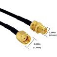 thumbnail image 3 of CORONIR 2Pack 33ft WiFi Antenna Extension Cable RP-SMA Male to Female Connector for Wireless LAN Router Bridge Wireless, 3 of 4