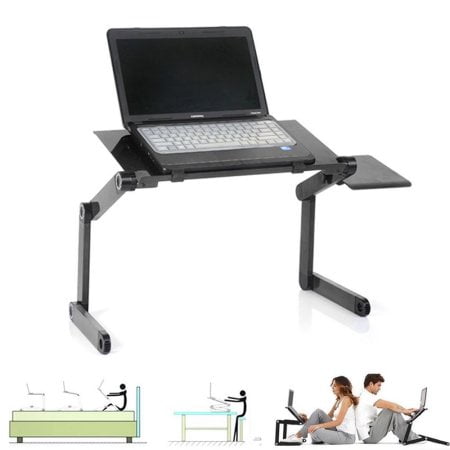 AYNEFY Folding Laptop Stand 360 Degree Adjustable Notebook Desk Table Tray Computer Holder Base for Living Room Study Room Office School Teacher Student Workers Black AYNEFY Folding Laptop Stand 360 Degree Adjustable Notebook Desk Table Tray Computer Holder Base for Living Room Study Room Office School Teacher Student Workers Black