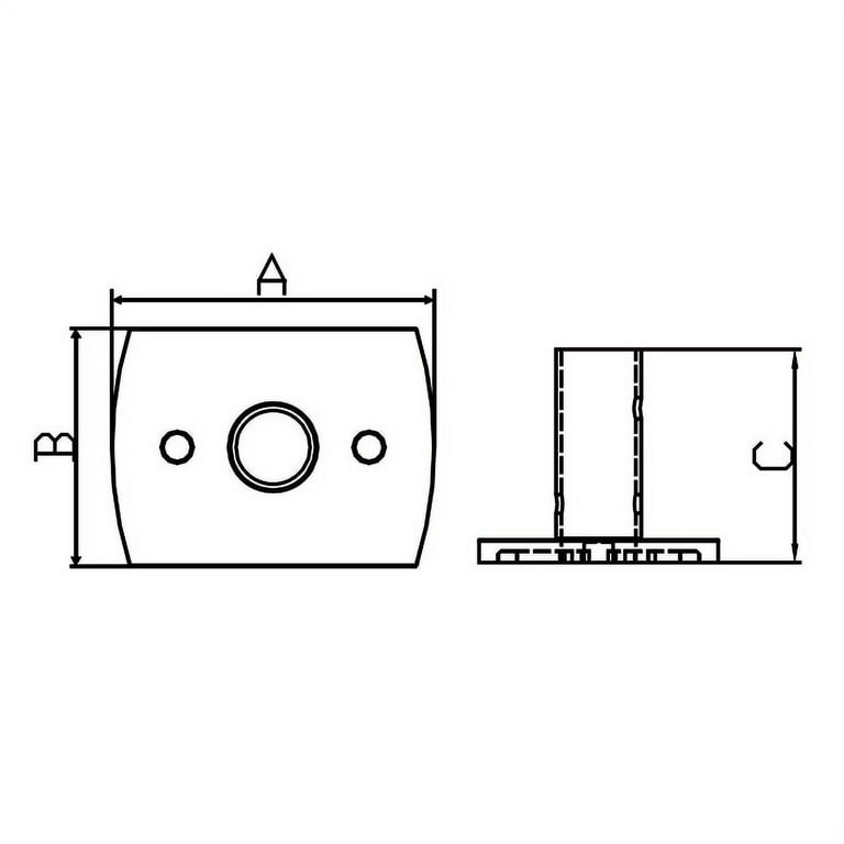 White Water 6020S Double Lifeline Stanchion Base – 316 Stainless Steel, Fits 1" OD Stanchions
