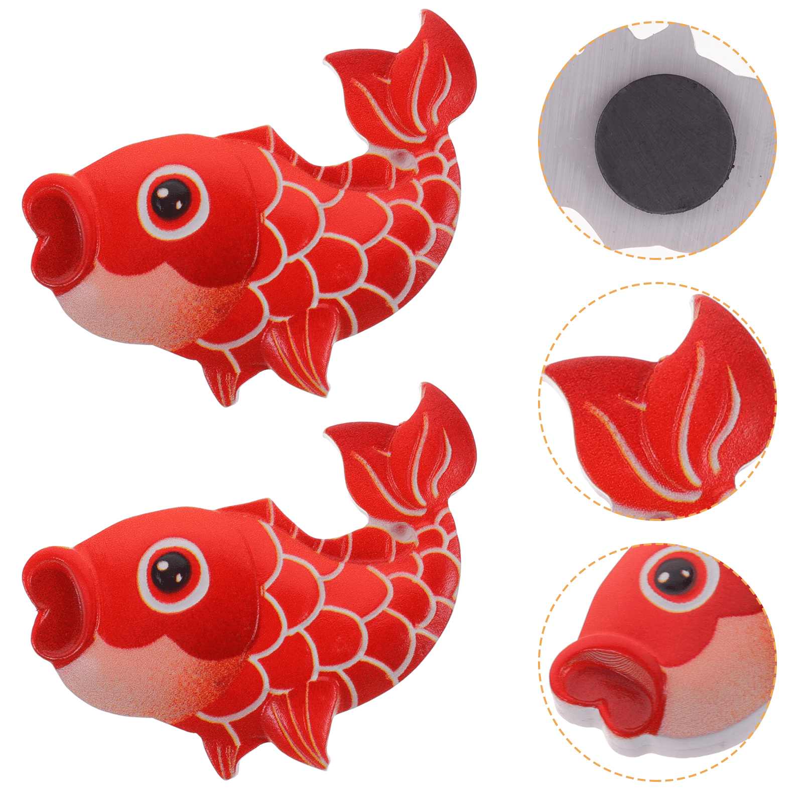 Masteelf 15 pcs Cartoon Fish Refrigerator Magnets Lifelike Fridge Fish Shaped Magnets for Decoration