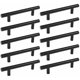 thumbnail image 1 of 10 Uds. Tiradores de puertas de armario de cocina con barra en T de 160mm, tirador de muebles de dormitorio, cajón, color negro, 1 of 4