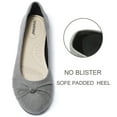 thumbnail image 2 of Ataiwee Women's Wide Width Flat Shoes, Classic Soft Round Toe Cute Bow Design Ballet Flats.(2109004,GR/MF,9 Wide), 2 of 6