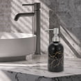 thumbnail image 6 of Unique Bargains 1 Pc Durable Cylinder Marble Soap Dispenser 13.53oz Black Silver Tone, 6 of 6