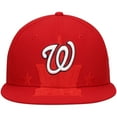 thumbnail image 2 of Men's New Era Red Washington Nationals Shadow Logo 59FIFTY Fitted Hat, 2 of 6