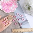 thumbnail image 3 of 60Pcs 2 Style Silicone Pendant 16x12~13x6mm for Electronic stylus & Lighter Making Ring Pink Hole: 2.5mm 8mm inner diameter 30pcs/style, 3 of 8