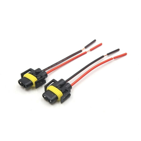 2 Pcs H11 Holder Wiring Harness Socket Wire Headlight Fog ... wiring harness adapter walmart 