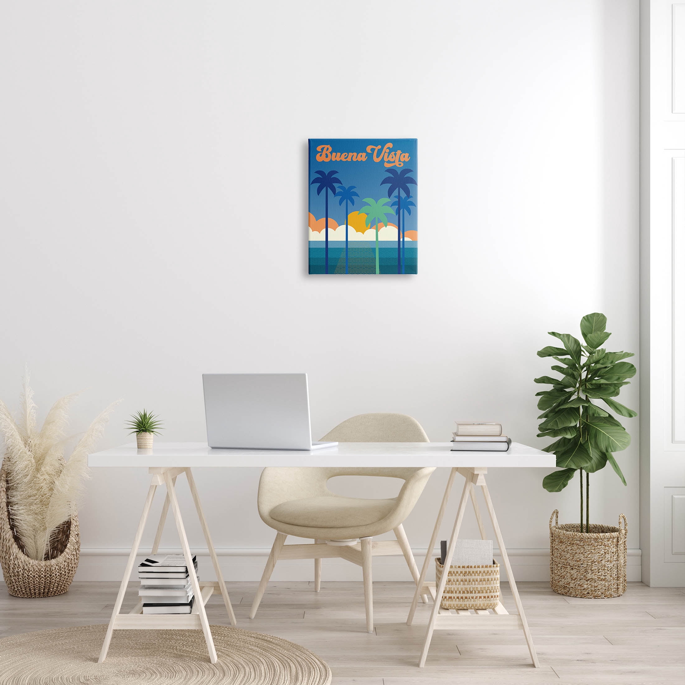 Stupell Industries Buena Vista Tropical Palms Scene Graphic Art Gallery Wrapped Canvas Print Wall Art, Design by Wild Apple Portfolio