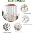 thumbnail image 2 of Stall Shower Curtain, Shower Curtain for Bathroom Brown Flowers Shower Curtain - Waterproof Fabric Bathroom Shower Curtain Set with 12 Hooks for Home Hotel Machine Wash Curtains White 36 x 72 Inches, 2 of 6