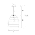 thumbnail image 3 of Naira Black 1-Light Rattan Cage Basket Pendant Light, 3 of 5