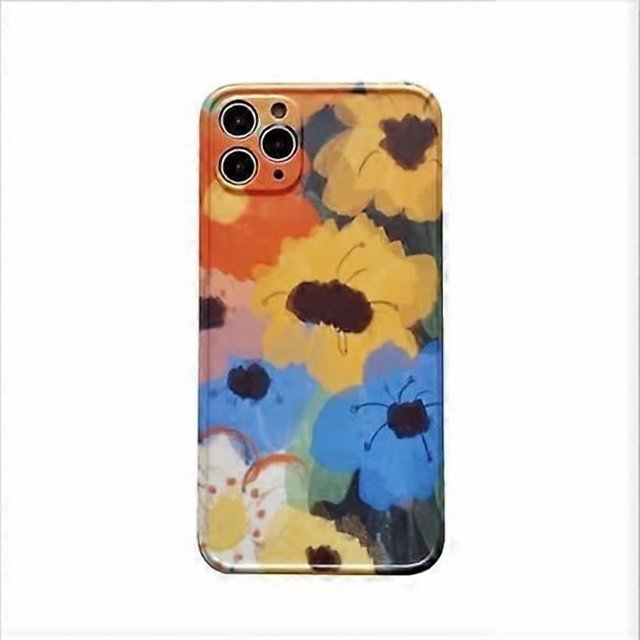 liangnv Colorful Sunflower Case Compatible for iPhone 12 / iPhone 12 Mini/iPhone 12 Pro/iPhone 12 Pro Max,Graffiti Pattern Phone Case for Girls Women