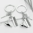 thumbnail image 4 of SPRING PARK 3 in 1 Fashion Hairdresser Hair Dryer Scissor Comb Charm Pendant Keychain, 4 of 7