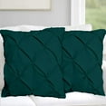 thumbnail image 1 of Egyptian Cotton Euro Sham 20X20 Size Pillow Covers Pinch Pleated 600 TC Sateen Soft And Smooth Cotton Comfortable Bed Pillow Cover (Set of 2, Teal), 1 of 5
