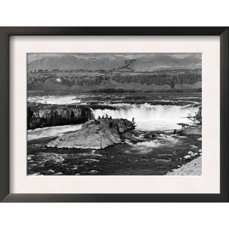 Celilo Falls, Oregon Columbia Gorge Indians Fishing Photogr... Framed ...