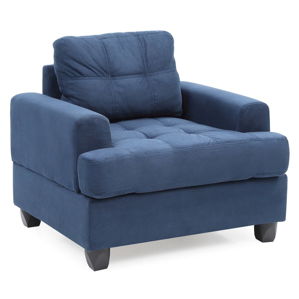 Glory Furniture Sandridge Accent Chair in Navy Blue Color