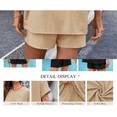 thumbnail image 3 of Womens Lounge Sets Two Piece Set Summer Outfits 2 Piece Pajama 3/4 Sleeve Oversized Tshirts Elastic Waist Short, 3 of 5