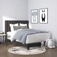 thumbnail image 4 of Modern Fabric Upholstered 54" Double Bed in Charcoal, 4 of 7
