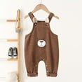 thumbnail image 2 of SUYIDA Baby Boy Girl Corduroy Overalls Suspender Pants Plain Romper Loose Jumpsuit One Piece Outfit, 2 of 6