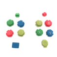 thumbnail image 4 of Translucent Housing Shell Case Colorful L R Button ABXY Directions Keys Buttons DIY Replacement Shell Case for Switch NS Joy-Con Controller (Right Button), 4 of 4