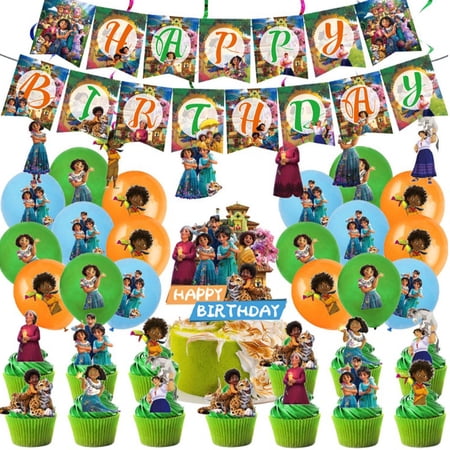 Party Decoration Set Movie Encanto Happy Birthday Party Decoration Set ...