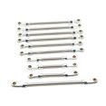 thumbnail image 1 of KLKCMS 10 Pieces Steering Linkage Servo Link Pull Rod Remote Control Car Parts Upgrades Kits for 104020 104006 1/10 RC Crawler Model argent, 1 of 9