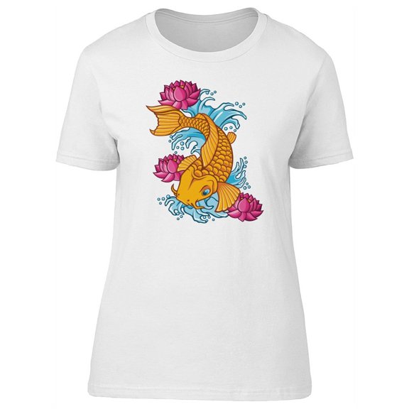 Golden Koi Fish T-Shirt Women -Image by Shutterstock, Female XX-Large