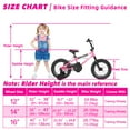 thumbnail image 3 of XJD BMX Style Kids Bike for 2-8 Years Old Girls Toddlers 12 14 16 Inches Bicycle With Training Wheels Coaster Brake, 3 of 10