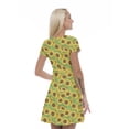 thumbnail image 2 of Women’s A Line Sunflower Summer Dress, Retro Triangle Arrangement, Cross Wrap V Neck, 6 Sizes, by Ambesonne, 2 of 2