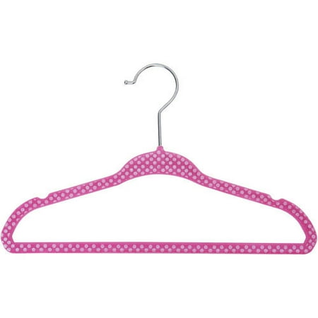 Baby/Kids' Printed Velvet Polka Dot Hangers, Set of 30, Choose Your Color
