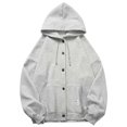 thumbnail image 5 of Vedolay Mens Zip Up Hoodie 2023 Hoodie Shirt Long Sleeve Fishing Hiking Outdoor Shirt Gray,L, 5 of 5